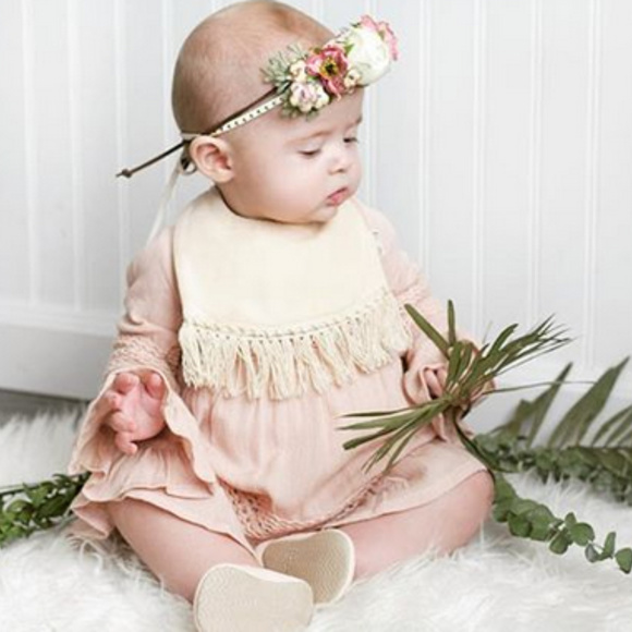 Other - NEW Boho Kids Blush Lace Infant Dress